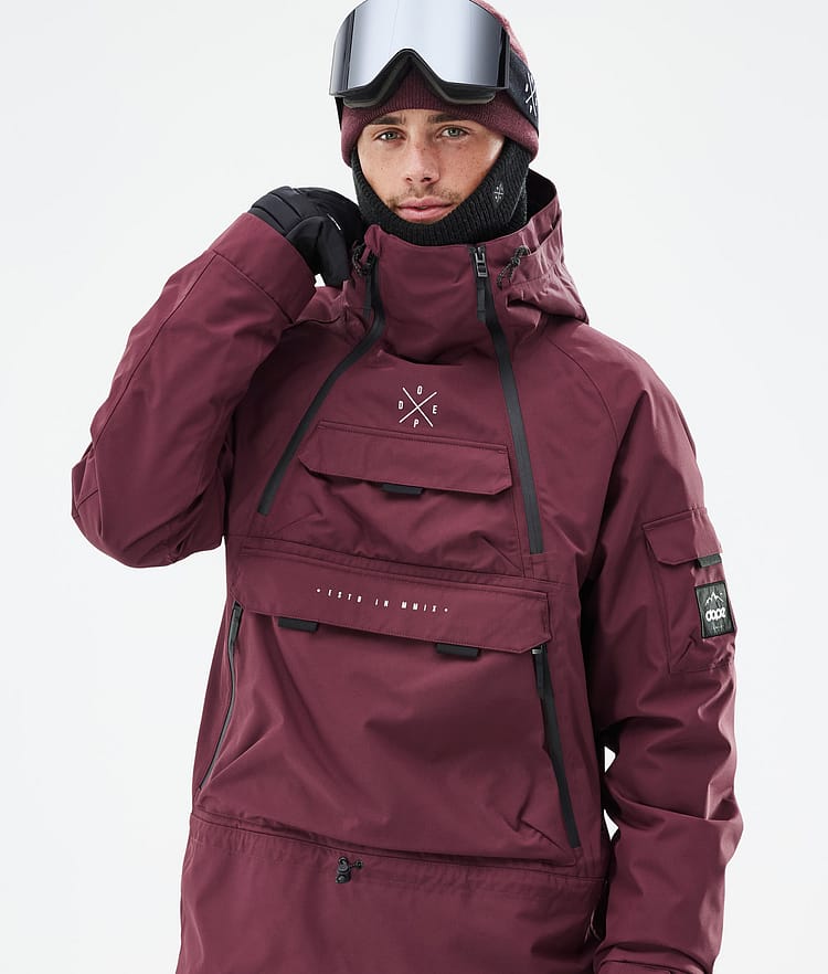 Akin Snowboard Jacket Men Burgundy, Image 2 of 9