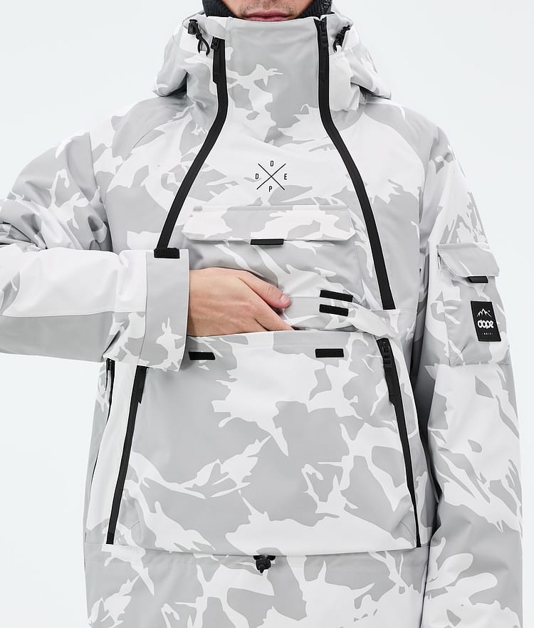 Akin Snowboard Jacket Men Grey Camo, Image 8 of 9
