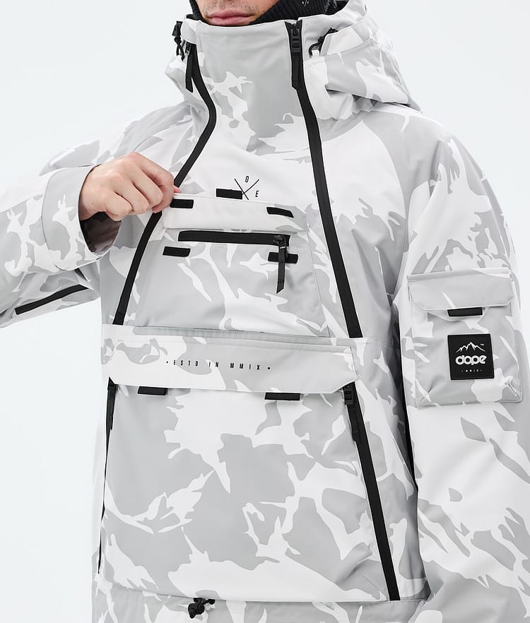 Akin Snowboard Jacket Men Grey Camo, Image 9 of 9