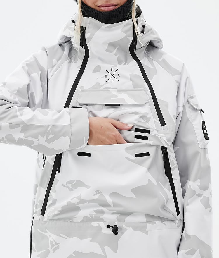 Akin W Snowboard Jacket Women Grey Camo, Image 9 of 8