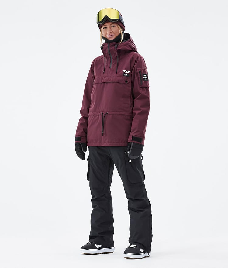Annok W Snowboard Jacket Women Don Burgundy Renewed, Image 3 of 9