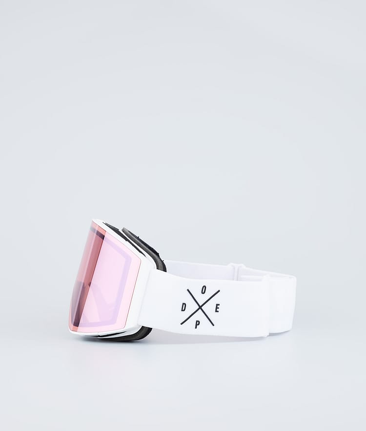 Sight Ski Goggles White W/White Pink Mirror, Image 5 of 6