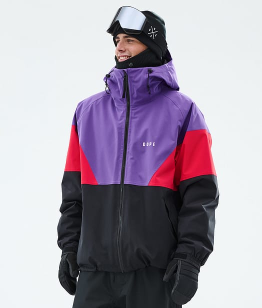 Dope Spartan Snowboard Jacket Men Sport Vivid Purple/Red/Black
