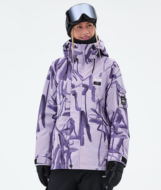 Dope Adept W Snowboard Jacket Women Scribble Purple