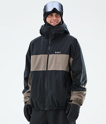 Spartan Snowboard Jacket Men Stripe Black/Walnut