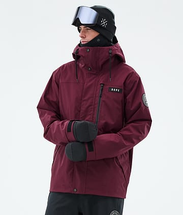 Blizzard Full Zip Snowboard Jacket Men Burgundy