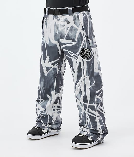 Dope Blizzard Snowboard Pants Men Scribble Black