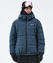 Dope Puffer Full Zip Snowboard Jacket Men Metal Blue