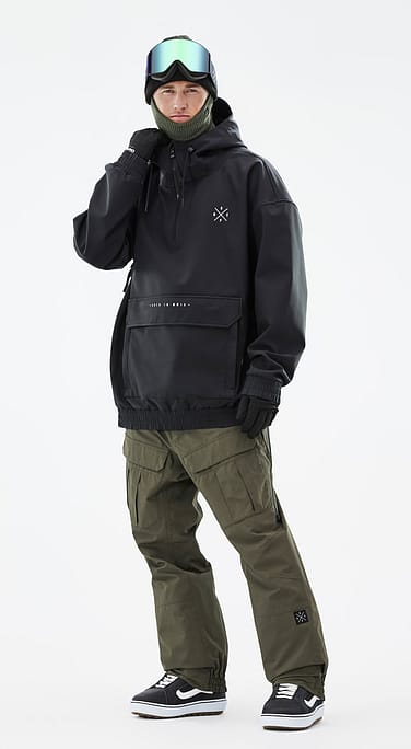 Cyclone Snowboard Outfit Men Black/Olive Green