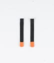 2pc Rips Tape Zip Puller Vervangingsonderdeel Heren Black/Orange Tip
