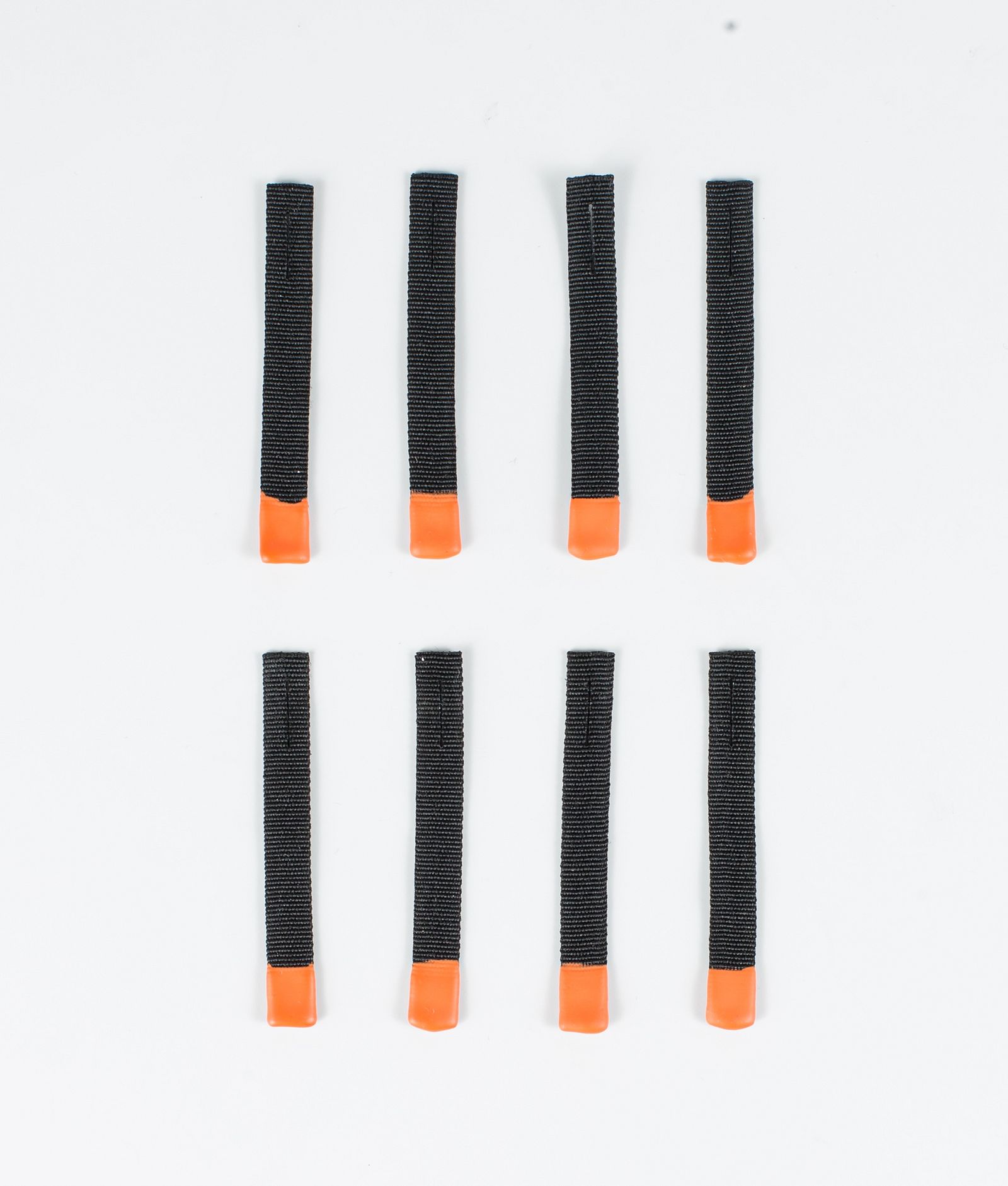 8pc Rips Tape Zip Puller Varaosa Black/Orange Tip, Kuva 1 / 3