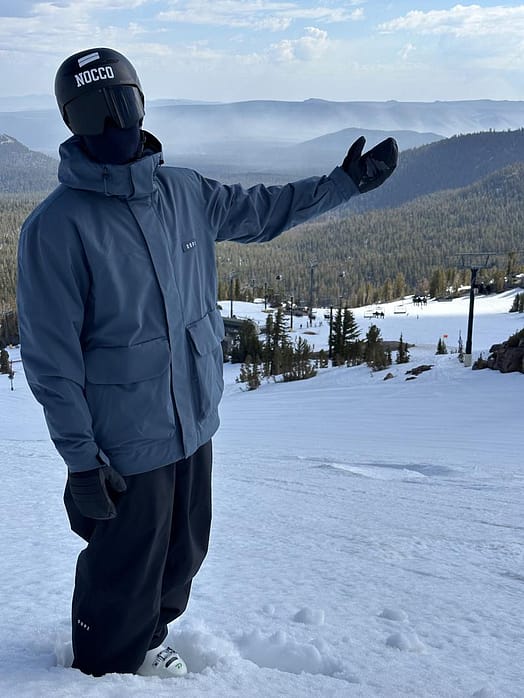 Customer @baumgartner_sam in Acme Snowboard Jacket Men Metal Blue