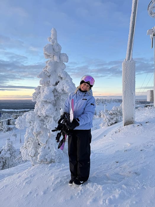 Kunde @Sannioksanen in Puffer W Full Zip Skijacke Damen Light Blue