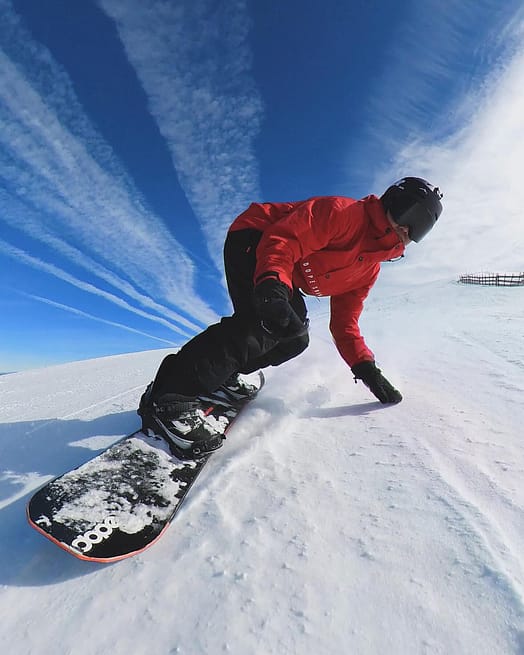 Customer @jumbonavalta in Legacy Snowboard Jacket Men Deep Red