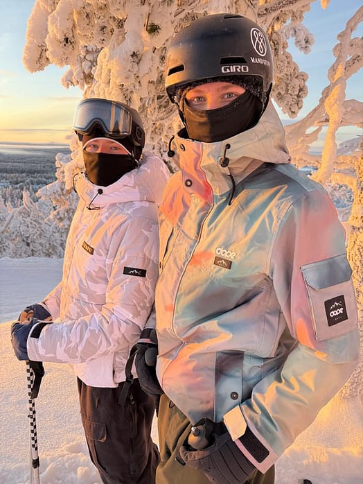 Customer @joel_korkko1 in Puffer Full Zip Snowboard Jacket Men Grey Camo Renewed