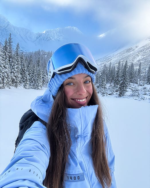 Client @nellyy.go dans Sight Masque de ski White/Blue Mirror