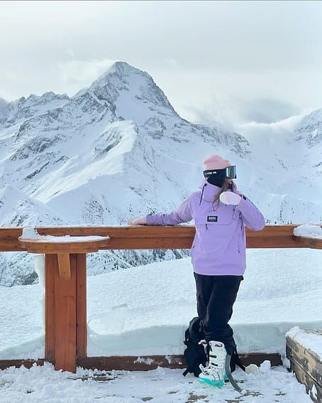 Klant @han_who_travels in Blizzard W Ski jas Dames Faded Violet