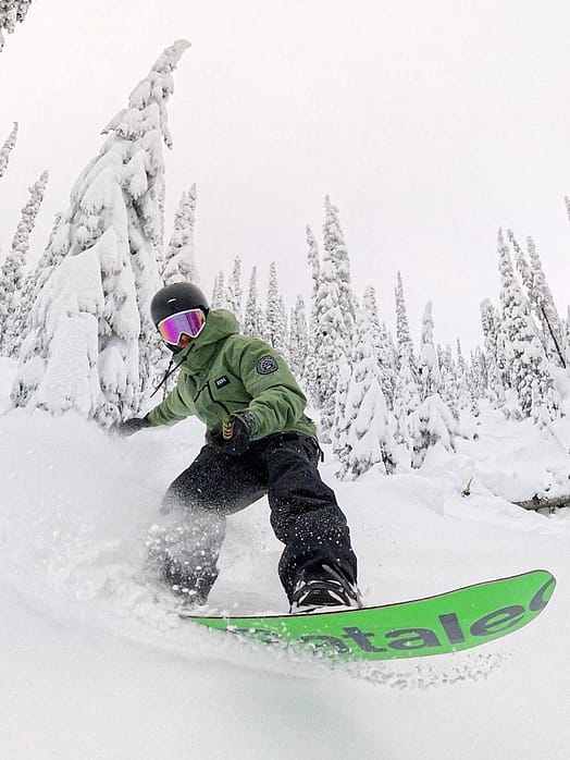 Cliente @nicos_pow en Blizzard Full Zip Chaqueta Snowboard Hombre Moss Green