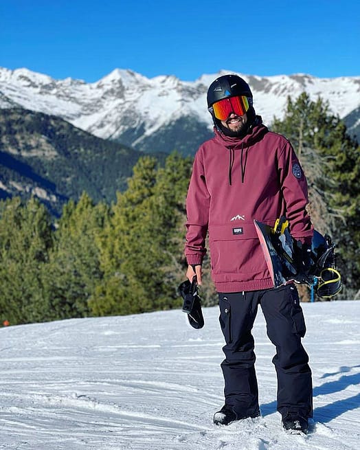 Klient @juanmanueldiaz123 w Wylie Kurtka Snowboardowa Mężczyźni Patch Burgundy