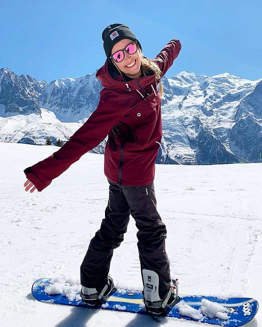 Cliente @boho_blondiie en Annok W 21 Chaqueta Snowboard Mujer Burgundy