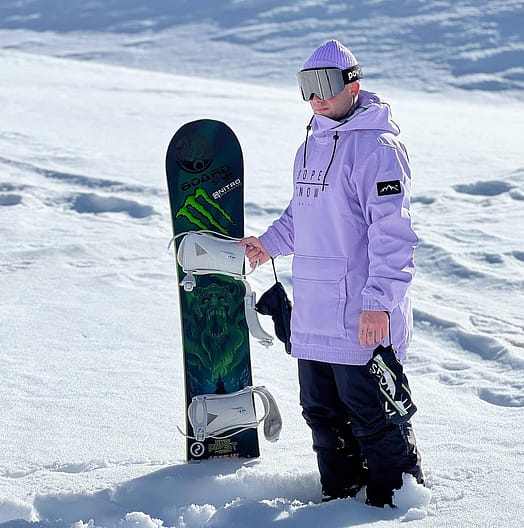 Cliente @marco_peviani en Wylie Chaqueta Snowboard Hombre DS Faded Violet