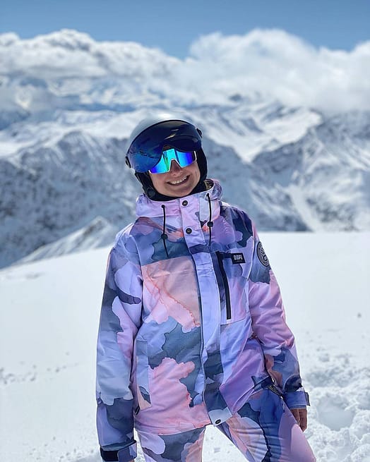 Klient @mis_sebistkova w Blizzard W Full Zip Kurtka Snowboardowa Kobiety Blot Peach