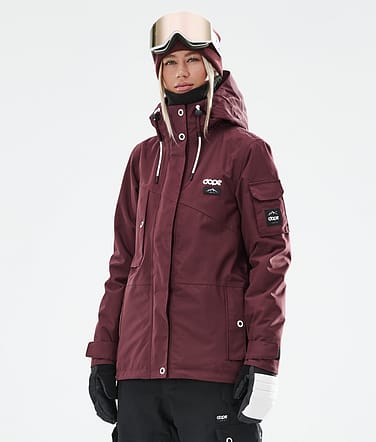 Adept W 2021 Bunda na Snowboard Dámské Burgundy