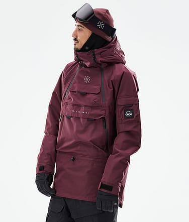 Akin 2021 Kurtka Snowboardowa Mężczyźni Burgundy