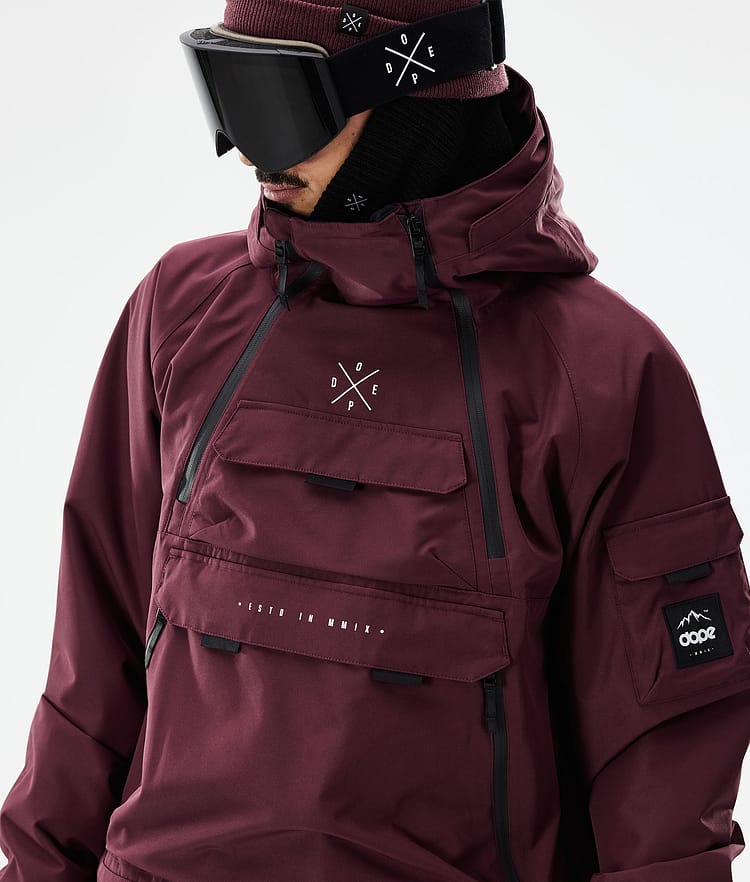 Akin 2021 Kurtka Snowboardowa Mężczyźni Burgundy, Zdjęcie 3 z 11