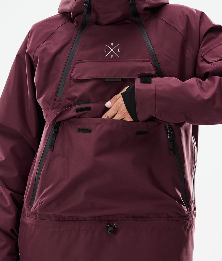 Akin 2021 Kurtka Snowboardowa Mężczyźni Burgundy, Zdjęcie 11 z 11