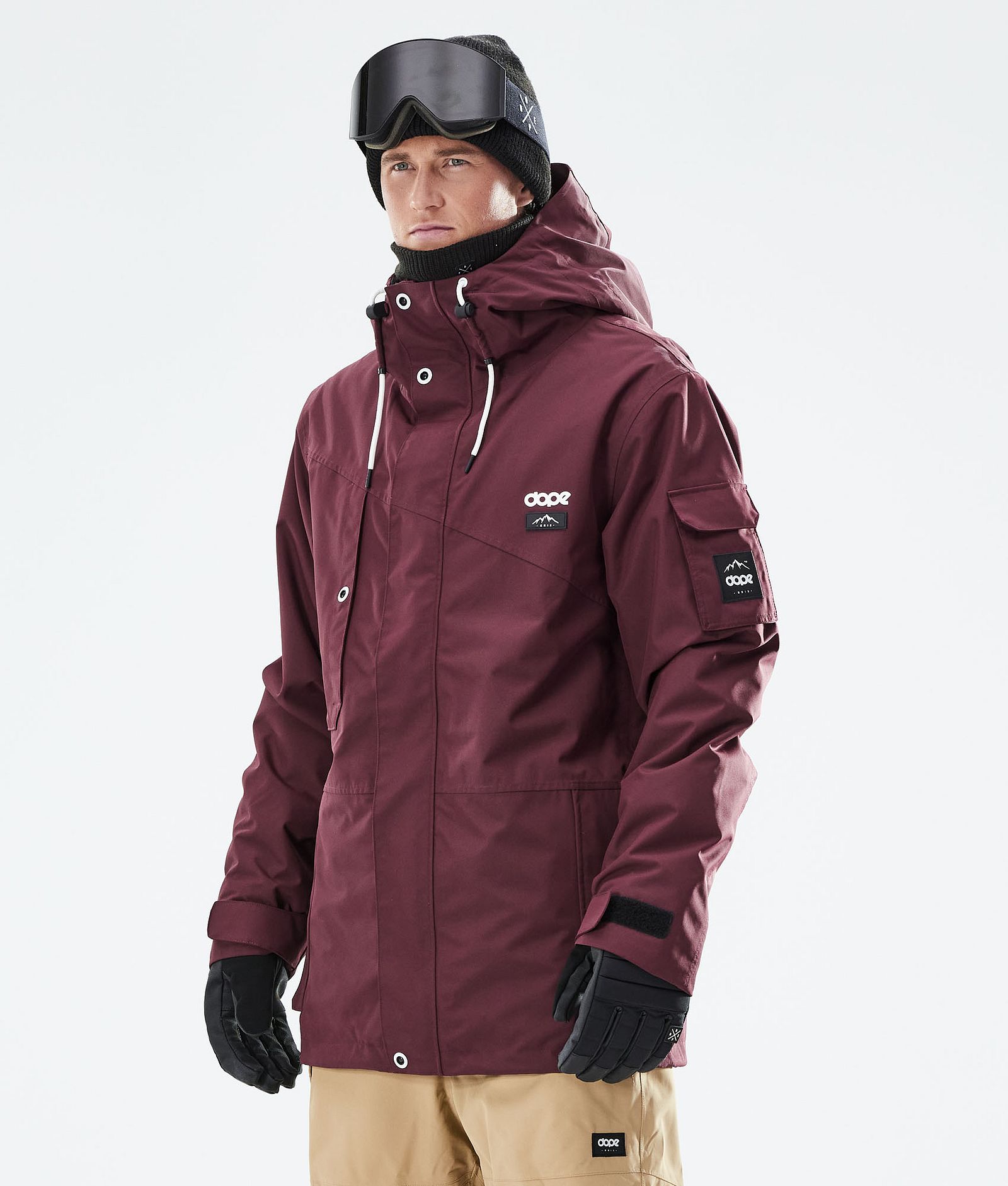 Adept 2021 Kurtka Snowboardowa Mężczyźni Burgundy, Zdjęcie 1 z 11