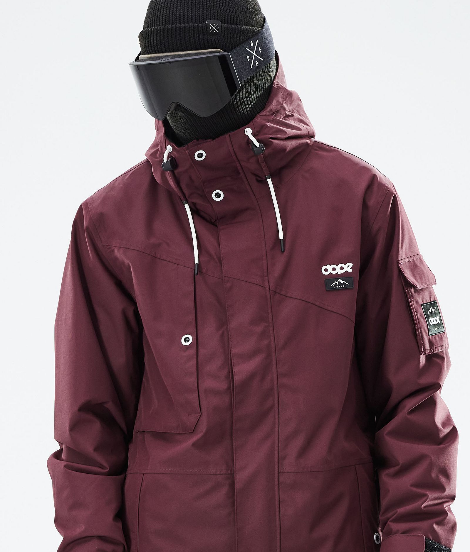 Adept 2021 Kurtka Snowboardowa Mężczyźni Burgundy, Zdjęcie 3 z 11