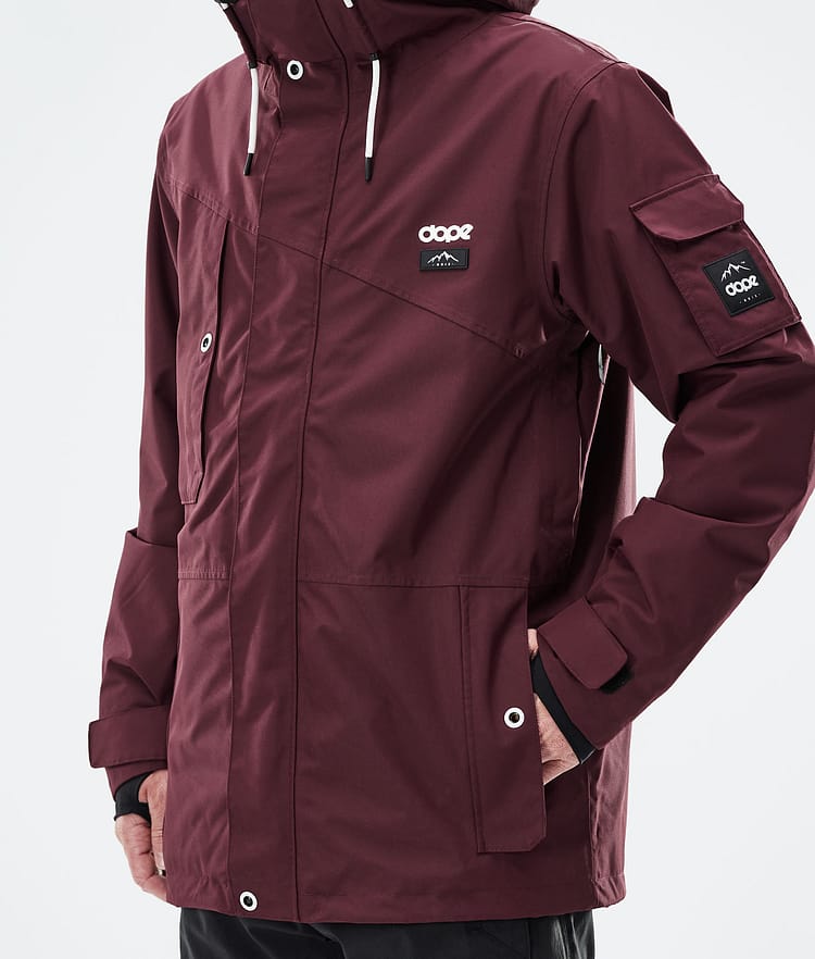 Adept 2021 Kurtka Snowboardowa Mężczyźni Burgundy, Zdjęcie 9 z 11