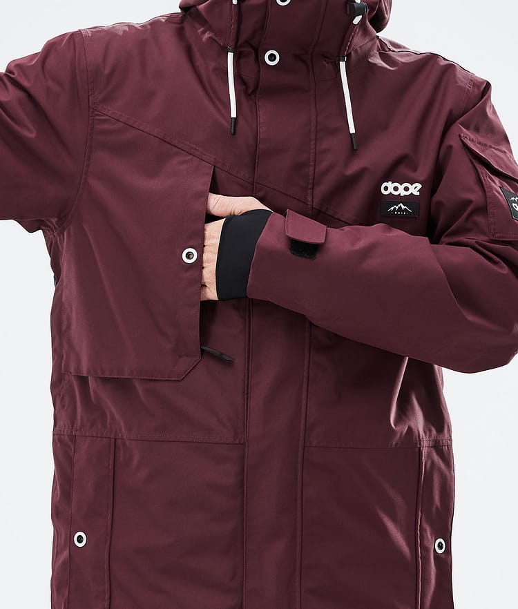 Adept 2021 Kurtka Snowboardowa Mężczyźni Burgundy, Zdjęcie 10 z 11