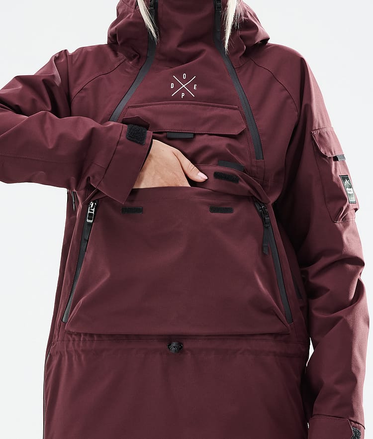 Akin W 2021 Kurtka Snowboardowa Kobiety Burgundy, Zdjęcie 10 z 11