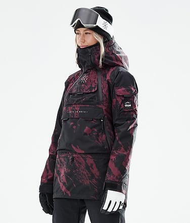 Akin W 2021 Kurtka Snowboardowa Kobiety Paint Burgundy