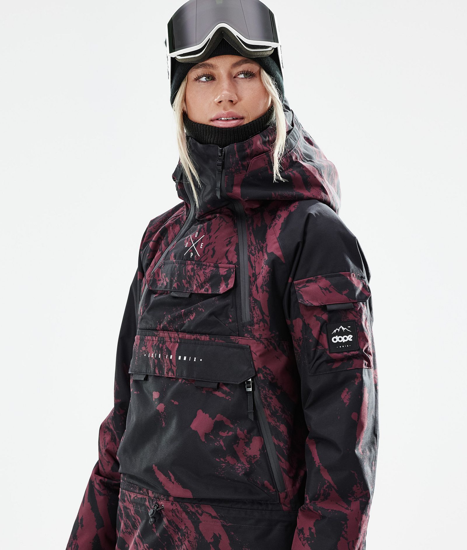 Akin W 2021 Kurtka Snowboardowa Kobiety Paint Burgundy, Zdjęcie 3 z 11