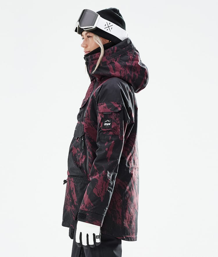 Akin W 2021 Kurtka Snowboardowa Kobiety Paint Burgundy, Zdjęcie 7 z 11