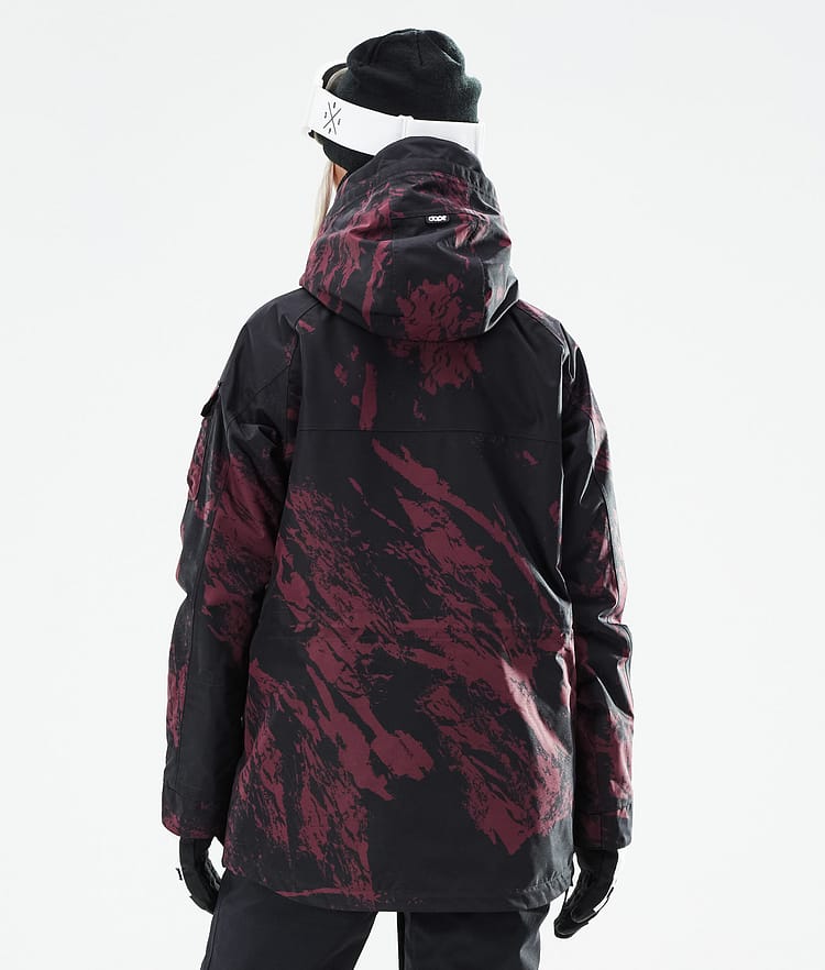 Akin W 2021 Kurtka Snowboardowa Kobiety Paint Burgundy, Zdjęcie 8 z 11