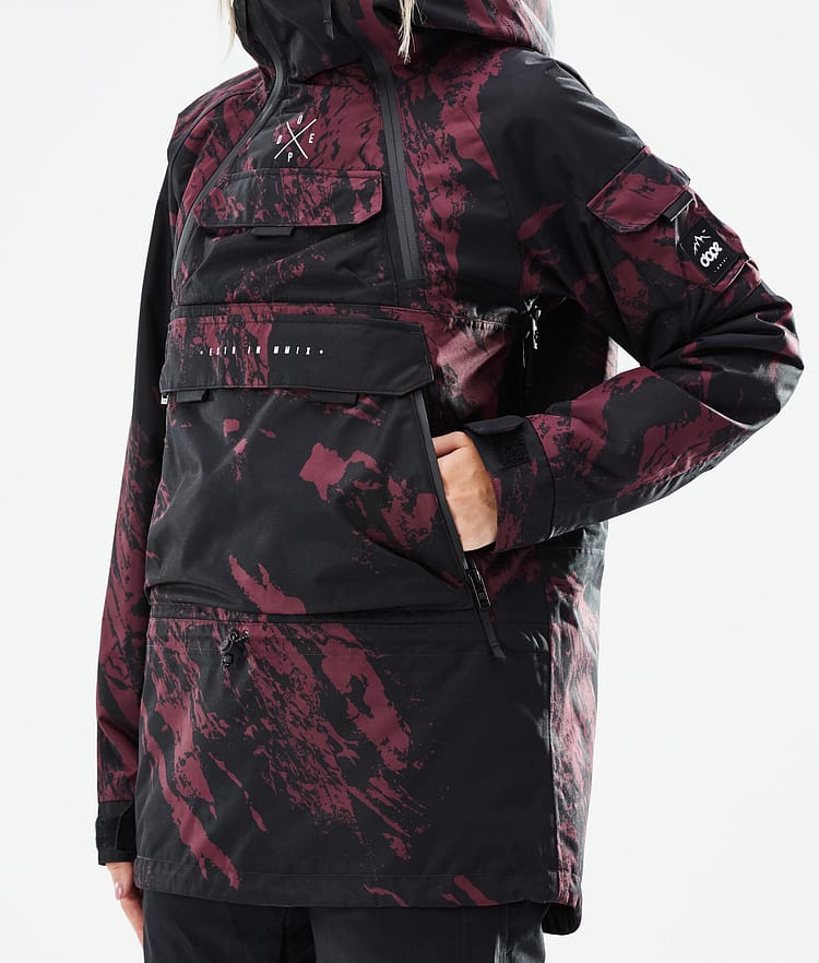 Akin W 21 Chaqueta Snowboard Mujer Paint Burgundy, Imagen 9 de 11