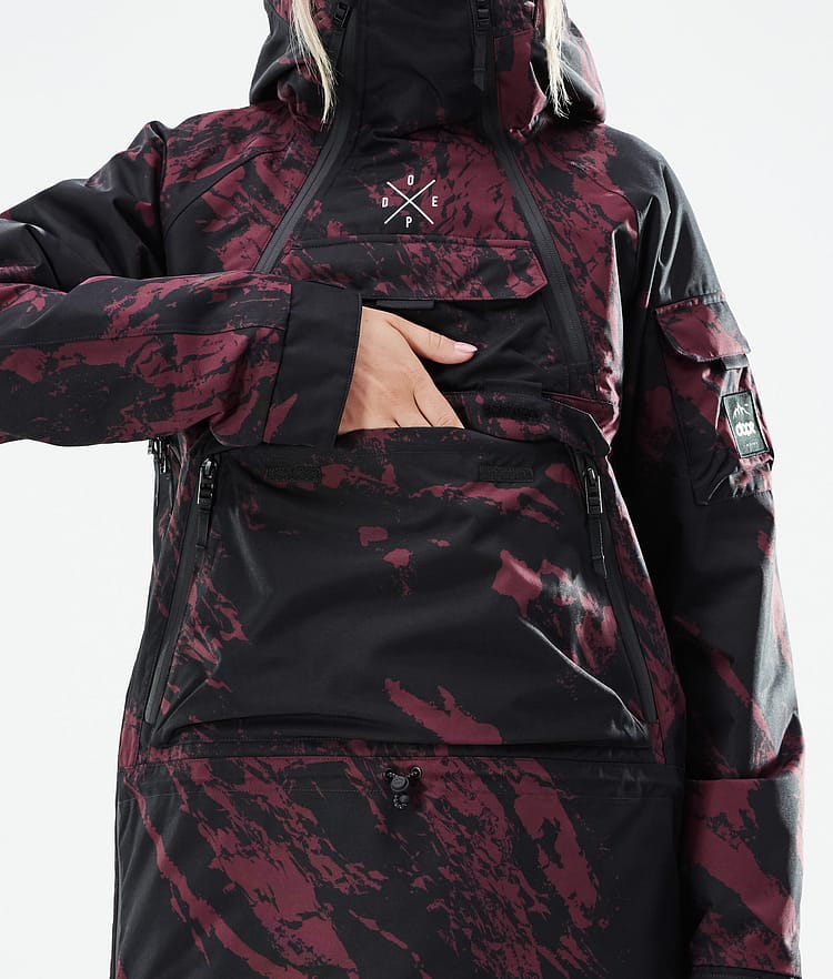 Akin W 21 Chaqueta Snowboard Mujer Paint Burgundy, Imagen 10 de 11