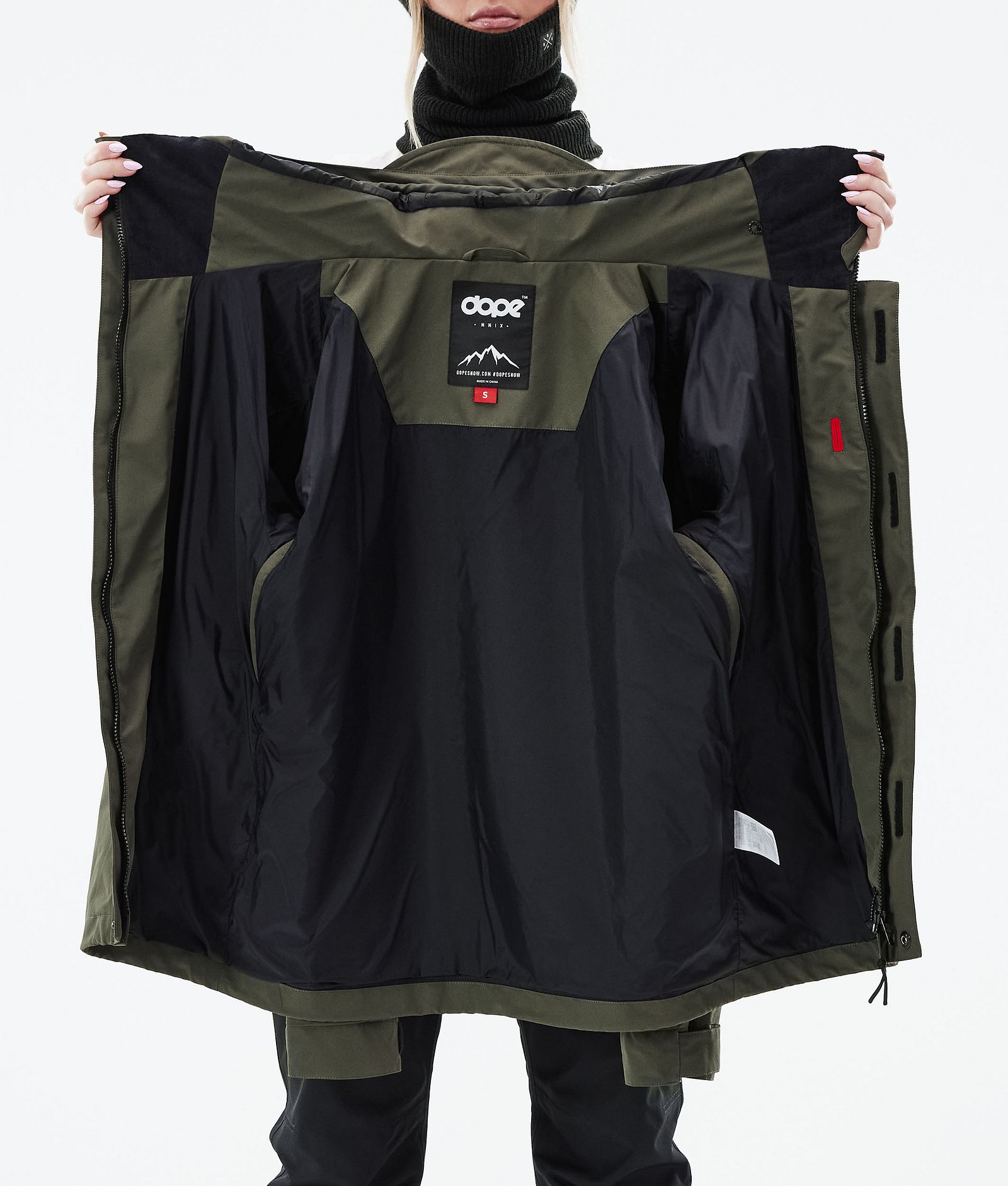 Blizzard W Full Zip 2021 Bunda na Snowboard Dámské Olive Green, Obrázek 11 z 11