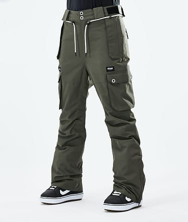 Iconic W 2021 Spodnie Snowboardowe Kobiety Olive Green