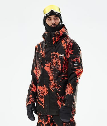 Adept 2021 Kurtka Snowboardowa Mężczyźni Paint Orange