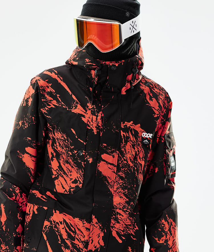 Adept 2021 Kurtka Snowboardowa Mężczyźni Paint Orange, Zdjęcie 3 z 11