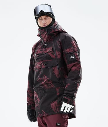 Akin 2021 Kurtka Snowboardowa Mężczyźni Paint Burgundy