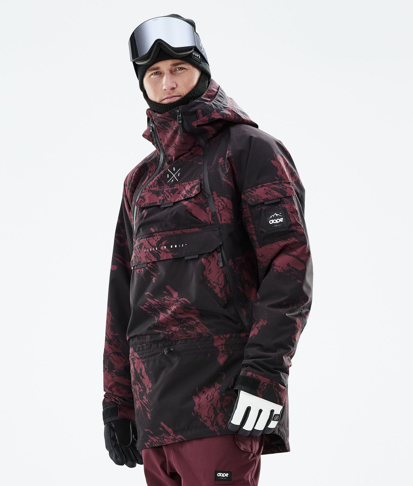 Akin 2021 Bunda na Snowboard Pánské Paint Burgundy, Obrázek 1 z 10