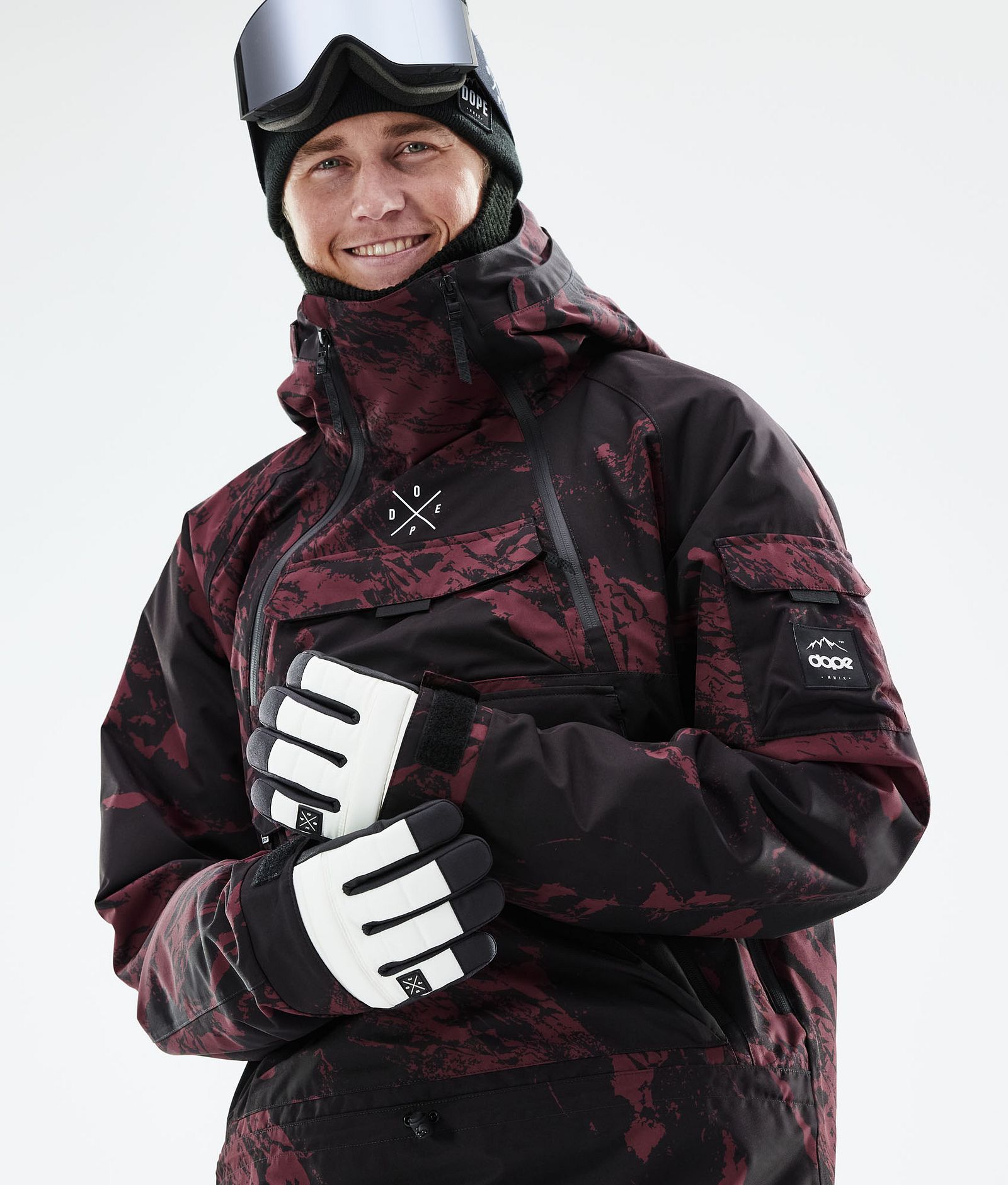 Akin 2021 Bunda na Snowboard Pánské Paint Burgundy, Obrázek 2 z 10