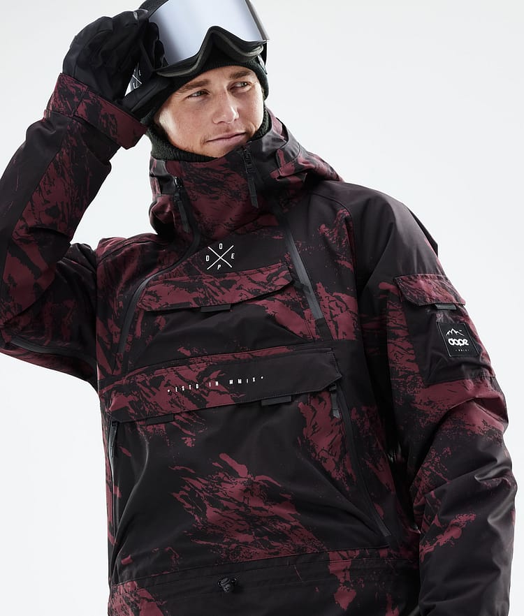 Akin 2021 Kurtka Snowboardowa Mężczyźni Paint Burgundy, Zdjęcie 3 z 10