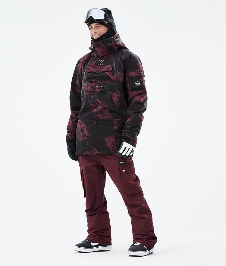 Akin 2021 Kurtka Snowboardowa Mężczyźni Paint Burgundy, Zdjęcie 4 z 10